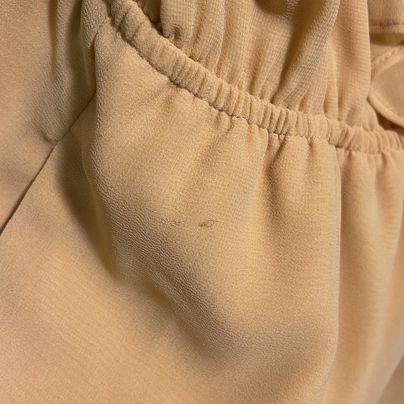 BCBG Generation buttercream one shoulder lined ruffle dress. Size small. - Picture 3 of 3